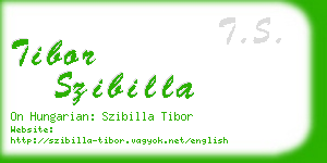 tibor szibilla business card